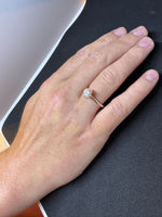 14K Rose Gold 6.5 mm Moissanite Solitaire Engagement Ring