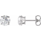 14K White Gold 2 CTW Natural Diamond Earrings