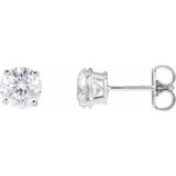 14K White Gold 1 1/2 CTW Natural Diamond Earrings