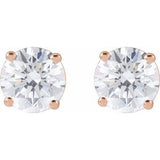 14K Rose Gold 1 1/2 CTW Natural Diamond Earrings