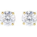 14K Yellow Gold 1 1/2 CTW Natural Diamond Earrings