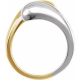 18K Yellow/White Gold Bypass Ring