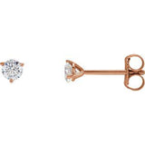 14K Rose Gold 1/4 CTW Natural Diamond Stud Earrings
