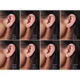 14K White Gold 4 mm Lab-Grown Blue Sapphire Earrings