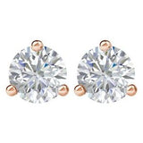 14K Rose Gold 1 CTW Natural Diamond Stud Earrings