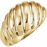 14K Yellow Gold Dome Ring