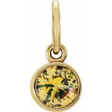 14K Yellow Gold Posh Mommy?? Imitation Citrine Charm/Pendant