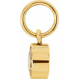 14K Yellow Gold Posh Mommy?? Imitation Citrine Charm/Pendant