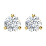 14K Yellow Gold 1 CTW Natural Diamond Stud Earrings