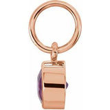 14K Rose Gold Posh Mommy?? Imitation Amethyst Charm/Pendant
