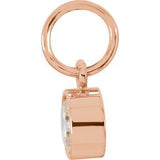 14K Rose Gold Posh Mommy?? Imitation Diamond Charm/Pendant