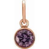 14K Rose Gold Posh Mommy?? Imitation Alexandrite Charm/Pendant