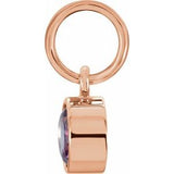 14K Rose Gold Posh Mommy?? Imitation Alexandrite Charm/Pendant