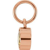 14K Rose Gold Posh Mommy?? Imitation Citrine Charm/Pendant