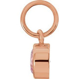 14K Rose Gold Posh Mommy?? Imitation Pink Tourmaline Charm/Pendant
