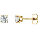 14K Yellow Gold 1 CTW Natural Diamond Earrings