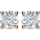 14K Rose Gold 1/3 CTW Natural Diamond Earrings