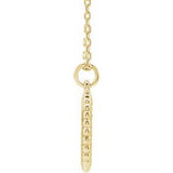 14K Yellow Gold Engravable Beaded Disc 16-18" Necklace