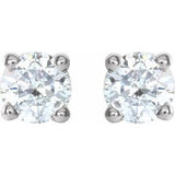 14K White Gold 1/4 CTW Natural Diamond Earrings