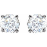 14K White Gold 1/2 CTW Natural Diamond Earrings