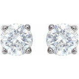 14K White Gold 3/4 CTW Natural Diamond Earrings