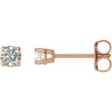 14K Rose Gold 1/5 CTW Natural Diamond Earrings