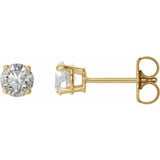 14K Yellow Gold 3/4 CTW Natural Diamond Earrings