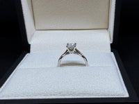 14K White Gold 6.5 mm Moissanite Solitaire Engagement Ring