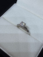 14K White Gold 6.5 mm Moissanite Solitaire Engagement Ring